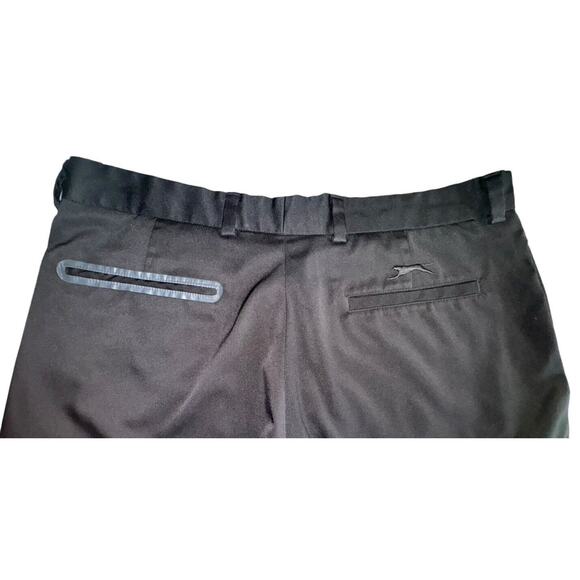 Slazenger Mens Flat Front 10" Inseam Polyester Stretch Black Golf Shorts Size 34 - Picture 3 of 7
